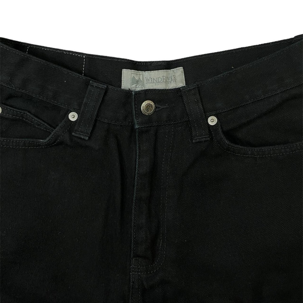 Vintage 90s Y2K Wind River Black Cotton Straight Leg Jeans - Picture 4 of 4
